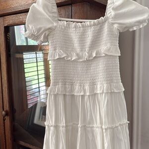 Miss Behave White Kids Casual Dress